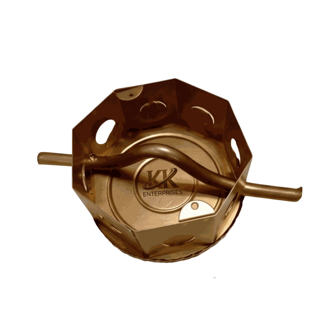 Octagonal ceiling fan junction box with mounting rod